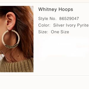 NWT Free People Whitney Hoop Earrings